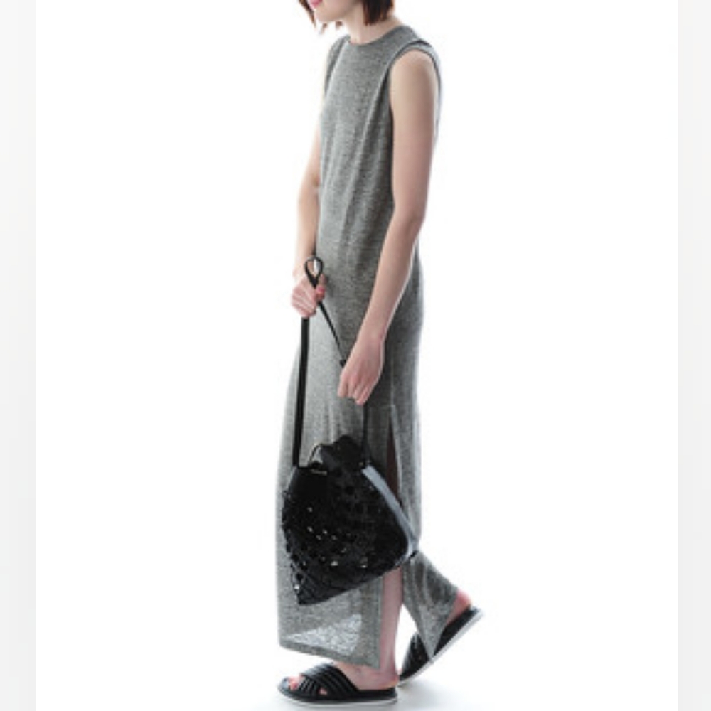 NEW Alexander Wang linen maxi dress heather grey